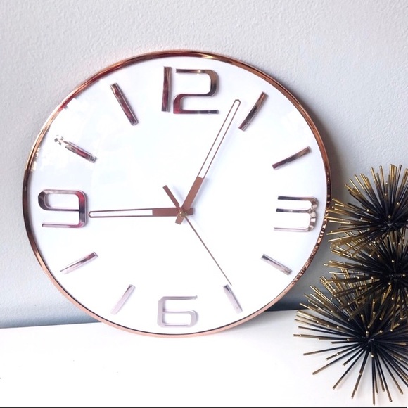 Three Hands Corp. Other - Three Hands Corp. Modern Wall Clock Rose Gold